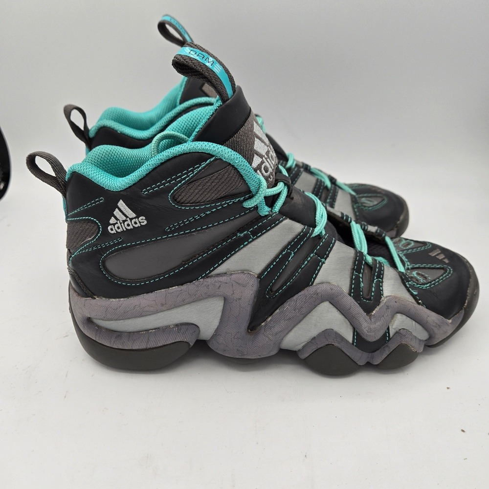 Adidas KB8 3 Crazy 8 Basketball Shoes Turquoise Black Grey Kids Size 6.5 Youth